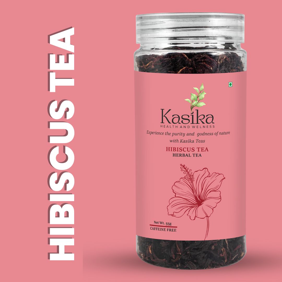 Kasika Hibiscus Herbal Tea – Loose Leaf Tea in a Box | 100% Natural, Caffeine-Free | Rich in Antioxidants | Supports Heart Health & Immunity | Hot & Iced | Vegan & Gluten-Free