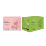 Kasika's Combo Pack of Rose Green & Tulsi Green Tea  Natural Fresh & Herbal Tea | Caffeine Free and No additives or artificial flavors